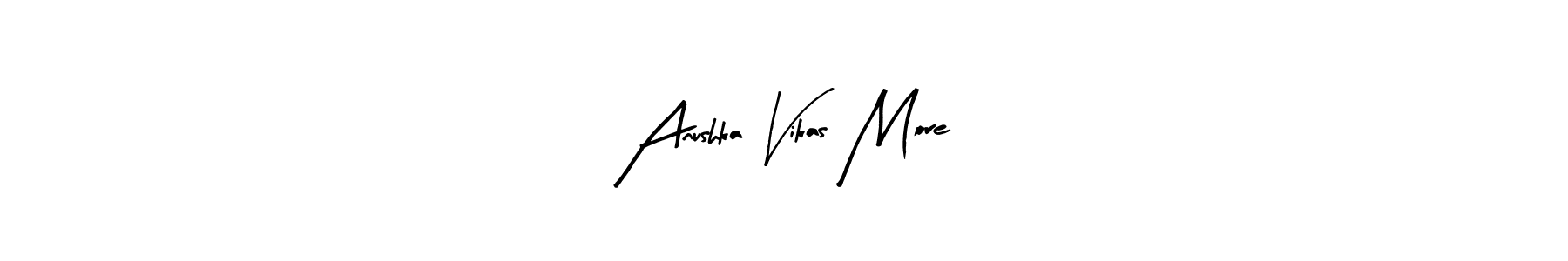 The best way (Arty Signature) to make a short signature is to pick only two or three words in your name. The name Anushka Vikas More include a total of six letters. For converting this name. Anushka Vikas More signature style 8 images and pictures png