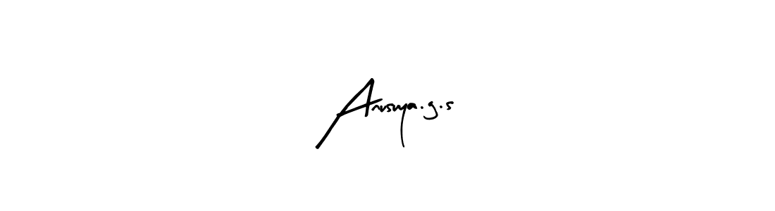 if you are searching for the best signature style for your name Anusuya.g.s. so please give up your signature search. here we have designed multiple signature styles  using Arty Signature. Anusuya.g.s signature style 8 images and pictures png