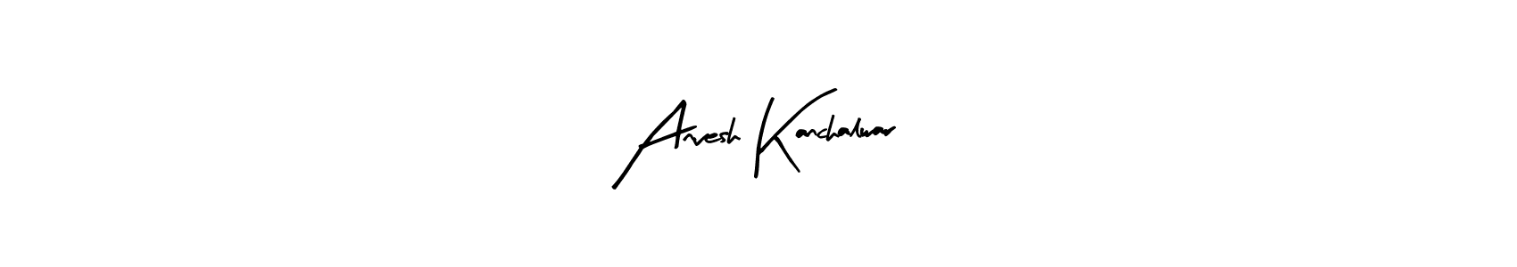 Create a beautiful signature design for name Anvesh Kanchalwar. With this signature (Arty Signature) fonts, you can make a handwritten signature for free. Anvesh Kanchalwar signature style 8 images and pictures png