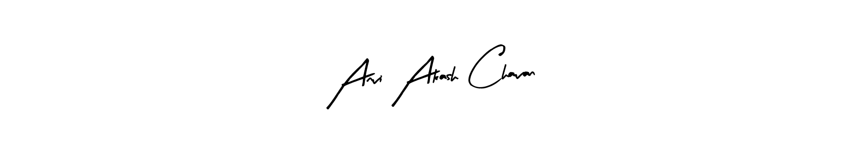 Arty Signature is a professional signature style that is perfect for those who want to add a touch of class to their signature. It is also a great choice for those who want to make their signature more unique. Get Anvi Akash Chavan name to fancy signature for free. Anvi Akash Chavan signature style 8 images and pictures png