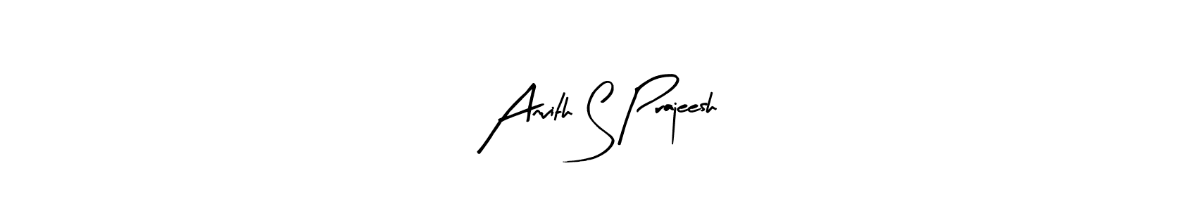 Use a signature maker to create a handwritten signature online. With this signature software, you can design (Arty Signature) your own signature for name Anvith S Prajeesh. Anvith S Prajeesh signature style 8 images and pictures png