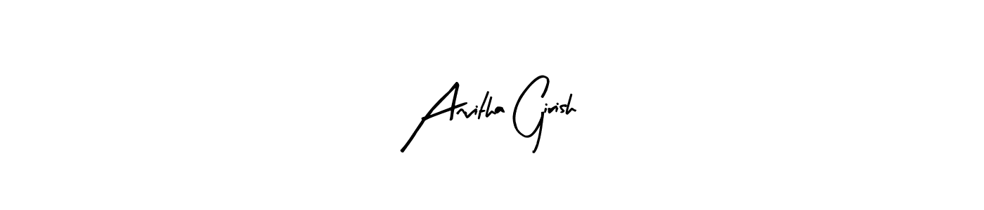 Design your own signature with our free online signature maker. With this signature software, you can create a handwritten (Arty Signature) signature for name Anvitha Girish. Anvitha Girish signature style 8 images and pictures png