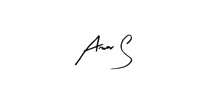 Make a beautiful signature design for name Anwar S. Use this online signature maker to create a handwritten signature for free. Anwar S signature style 8 images and pictures png