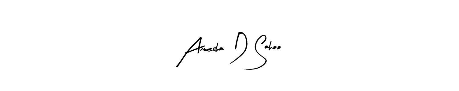 How to make Anwesha D Sahoo name signature. Use Arty Signature style for creating short signs online. This is the latest handwritten sign. Anwesha D Sahoo signature style 8 images and pictures png