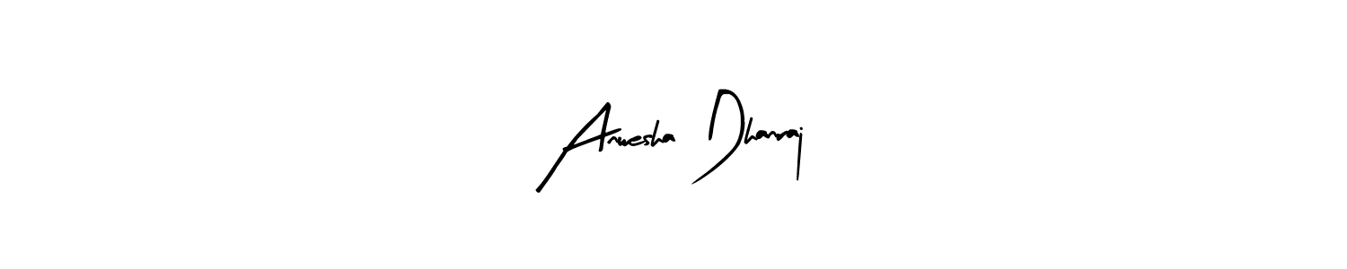 Create a beautiful signature design for name Anwesha Dhanraj. With this signature (Arty Signature) fonts, you can make a handwritten signature for free. Anwesha Dhanraj signature style 8 images and pictures png