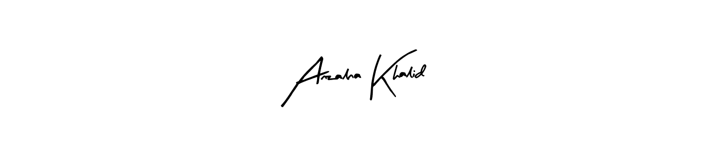 Make a beautiful signature design for name Anzalna Khalid. Use this online signature maker to create a handwritten signature for free. Anzalna Khalid signature style 8 images and pictures png