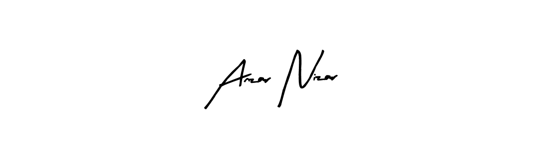 Anzar Nizar stylish signature style. Best Handwritten Sign (Arty Signature) for my name. Handwritten Signature Collection Ideas for my name Anzar Nizar. Anzar Nizar signature style 8 images and pictures png