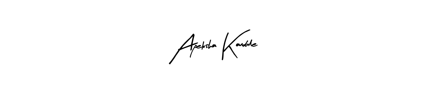 The best way (Arty Signature) to make a short signature is to pick only two or three words in your name. The name Apeksha Kamble include a total of six letters. For converting this name. Apeksha Kamble signature style 8 images and pictures png