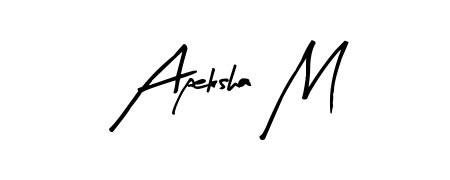 Create an unforgettable impression when signing with Apeksha M name styled in Arty Signature typography. 100% free online generator. Apeksha M signature style 8 images and pictures png