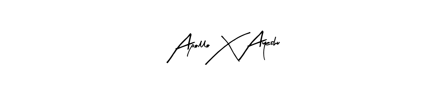 Create a beautiful signature design for name Apollo X Ayeshu. With this signature (Arty Signature) fonts, you can make a handwritten signature for free. Apollo X Ayeshu signature style 8 images and pictures png