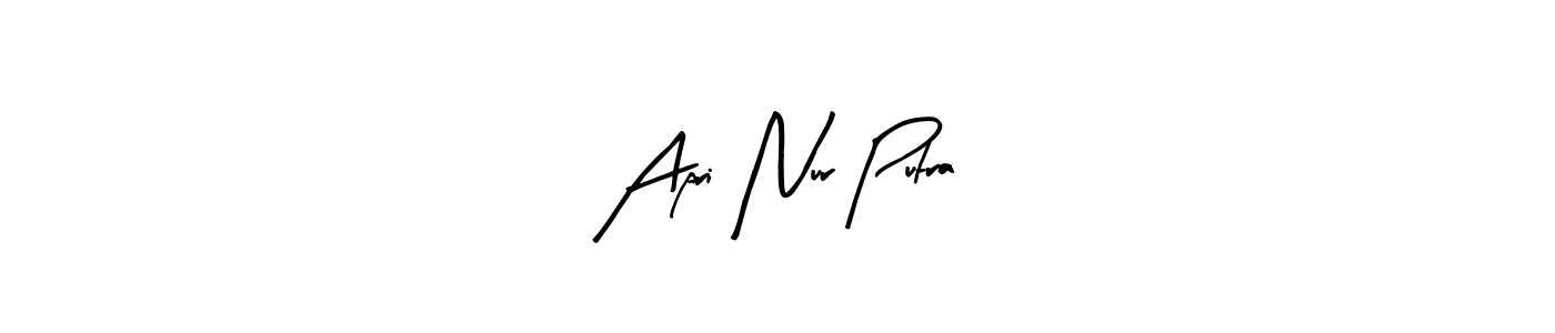 Similarly Arty Signature is the best handwritten signature design. Signature creator online .You can use it as an online autograph creator for name Apri Nur Putra. Apri Nur Putra signature style 8 images and pictures png