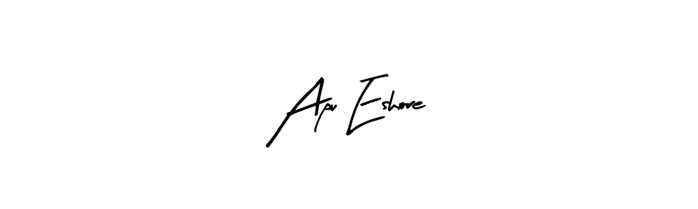 How to make Apu Eshore name signature. Use Arty Signature style for creating short signs online. This is the latest handwritten sign. Apu Eshore signature style 8 images and pictures png