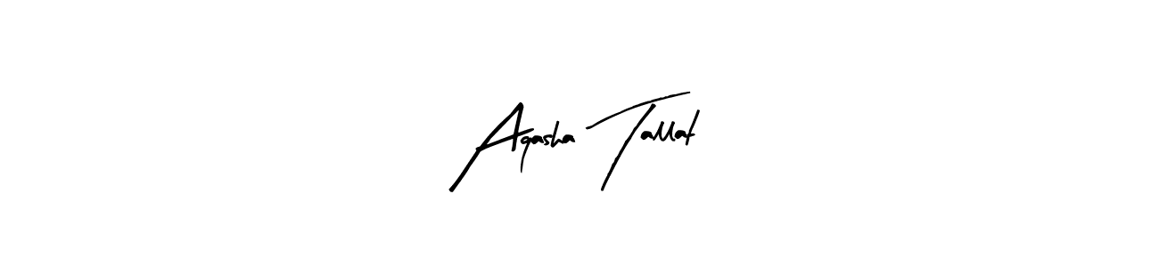 Make a beautiful signature design for name Aqasha Tallat. With this signature (Arty Signature) style, you can create a handwritten signature for free. Aqasha Tallat signature style 8 images and pictures png