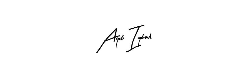 Make a beautiful signature design for name Aqib Iqbal. With this signature (Arty Signature) style, you can create a handwritten signature for free. Aqib Iqbal signature style 8 images and pictures png