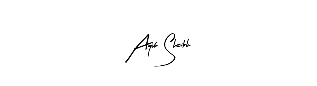 Make a beautiful signature design for name Aqib Sheikh. With this signature (Arty Signature) style, you can create a handwritten signature for free. Aqib Sheikh signature style 8 images and pictures png