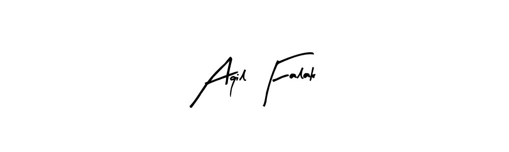 Similarly Arty Signature is the best handwritten signature design. Signature creator online .You can use it as an online autograph creator for name Aqil Falak. Aqil Falak signature style 8 images and pictures png