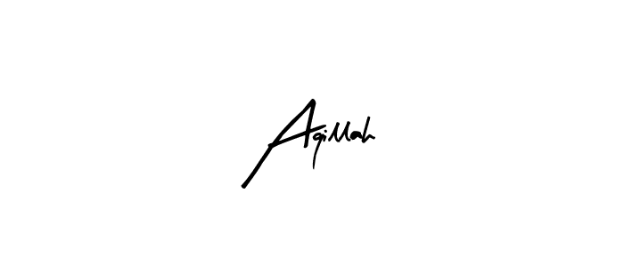 Design your own signature with our free online signature maker. With this signature software, you can create a handwritten (Arty Signature) signature for name Aqillah. Aqillah signature style 8 images and pictures png