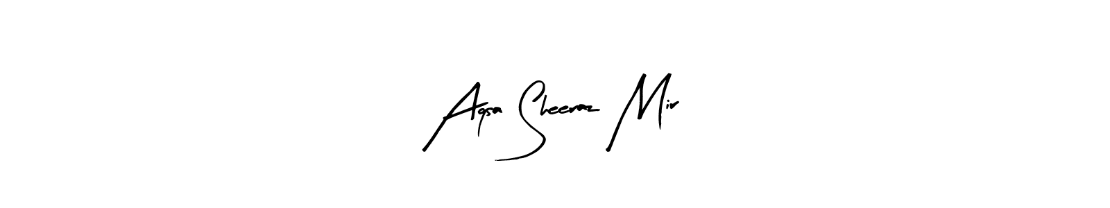 Arty Signature is a professional signature style that is perfect for those who want to add a touch of class to their signature. It is also a great choice for those who want to make their signature more unique. Get Aqsa Sheeraz Mir name to fancy signature for free. Aqsa Sheeraz Mir signature style 8 images and pictures png