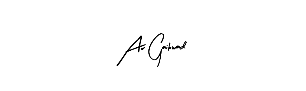 Make a beautiful signature design for name Ar Gaikwad. With this signature (Arty Signature) style, you can create a handwritten signature for free. Ar Gaikwad signature style 8 images and pictures png