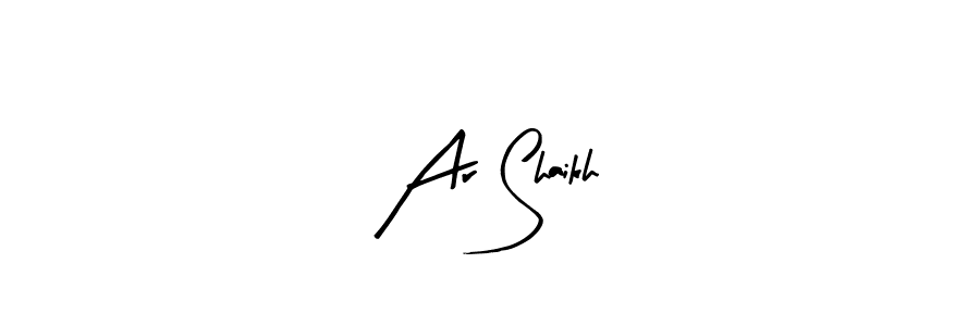 You can use this online signature creator to create a handwritten signature for the name Ar Shaikh. This is the best online autograph maker. Ar Shaikh signature style 8 images and pictures png