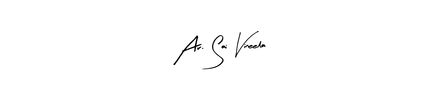 How to make Ar. Sai Vineela name signature. Use Arty Signature style for creating short signs online. This is the latest handwritten sign. Ar. Sai Vineela signature style 8 images and pictures png