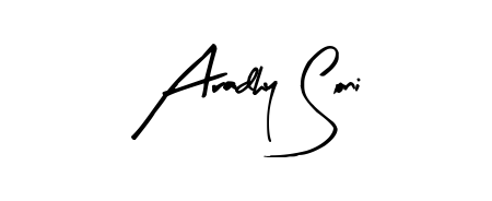 Aradhy Soni stylish signature style. Best Handwritten Sign (Arty Signature) for my name. Handwritten Signature Collection Ideas for my name Aradhy Soni. Aradhy Soni signature style 8 images and pictures png