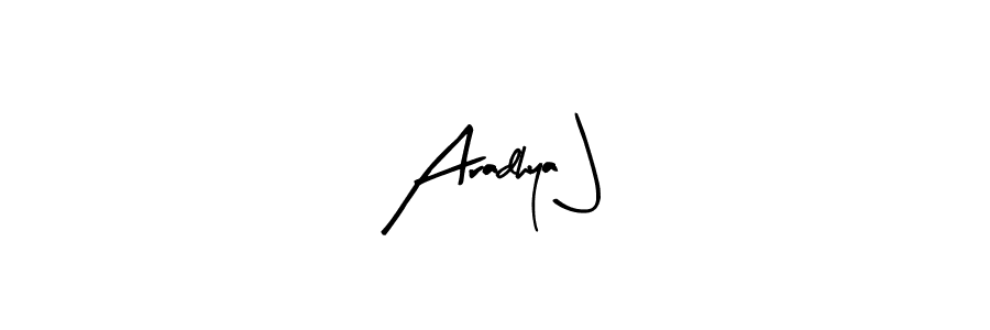 Create a beautiful signature design for name Aradhya J. With this signature (Arty Signature) fonts, you can make a handwritten signature for free. Aradhya J signature style 8 images and pictures png