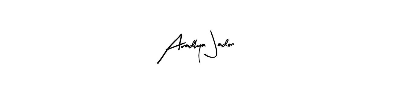 How to make Aradhya Jadon name signature. Use Arty Signature style for creating short signs online. This is the latest handwritten sign. Aradhya Jadon signature style 8 images and pictures png