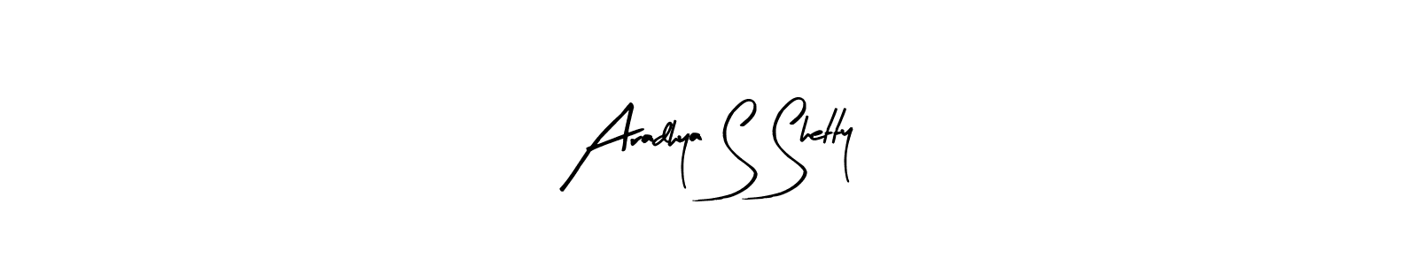 Arty Signature is a professional signature style that is perfect for those who want to add a touch of class to their signature. It is also a great choice for those who want to make their signature more unique. Get Aradhya S Shetty name to fancy signature for free. Aradhya S Shetty signature style 8 images and pictures png