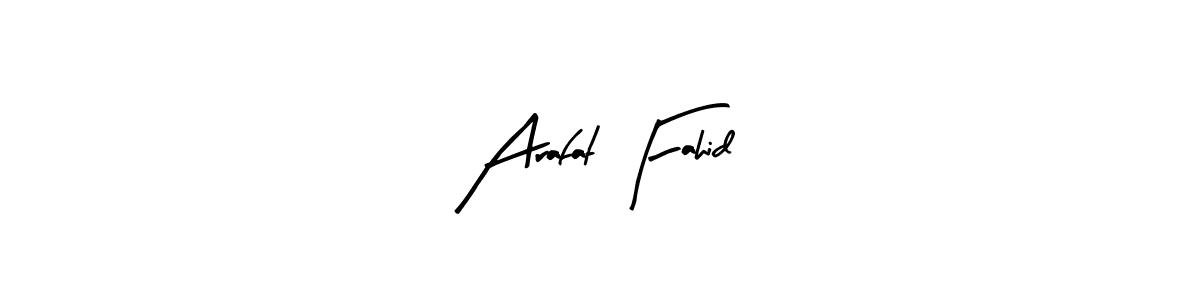 Design your own signature with our free online signature maker. With this signature software, you can create a handwritten (Arty Signature) signature for name Arafat Fahid. Arafat Fahid signature style 8 images and pictures png