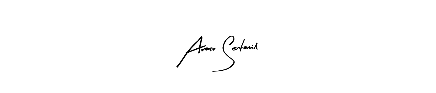 The best way (Arty Signature) to make a short signature is to pick only two or three words in your name. The name Arasu Sentamil include a total of six letters. For converting this name. Arasu Sentamil signature style 8 images and pictures png