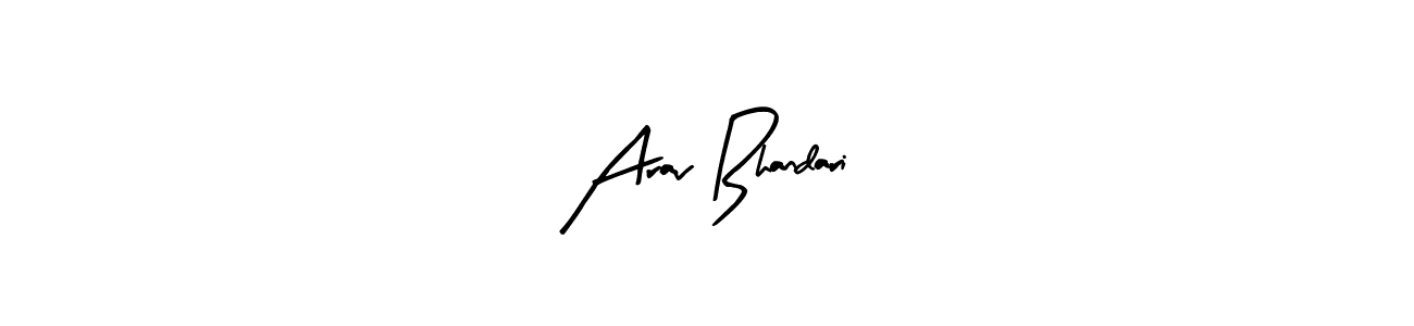 You can use this online signature creator to create a handwritten signature for the name Arav Bhandari. This is the best online autograph maker. Arav Bhandari signature style 8 images and pictures png
