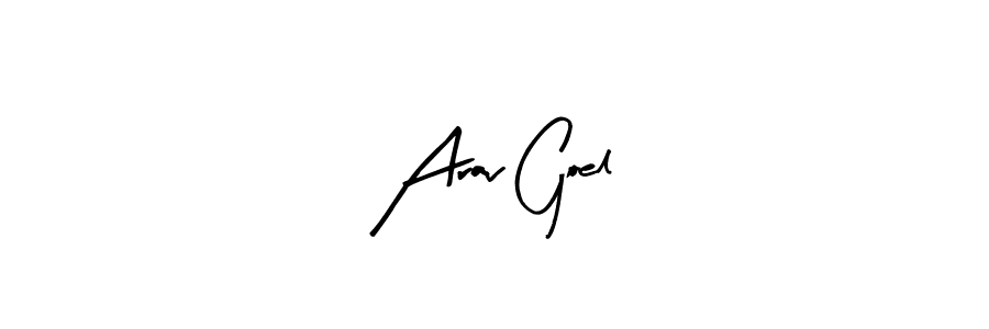 How to make Arav Goel name signature. Use Arty Signature style for creating short signs online. This is the latest handwritten sign. Arav Goel signature style 8 images and pictures png