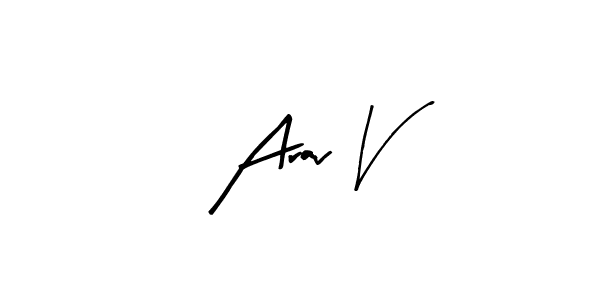 How to make Arav V signature? Arty Signature is a professional autograph style. Create handwritten signature for Arav V name. Arav V signature style 8 images and pictures png