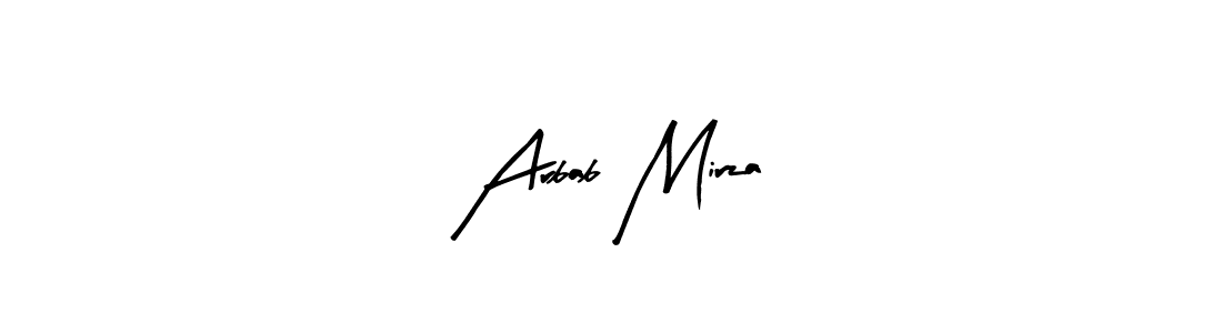 Design your own signature with our free online signature maker. With this signature software, you can create a handwritten (Arty Signature) signature for name Arbab Mirza. Arbab Mirza signature style 8 images and pictures png