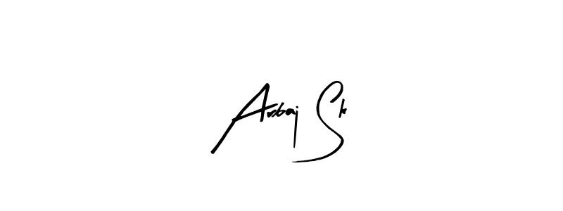 Similarly Arty Signature is the best handwritten signature design. Signature creator online .You can use it as an online autograph creator for name Arbaj Sk. Arbaj Sk signature style 8 images and pictures png