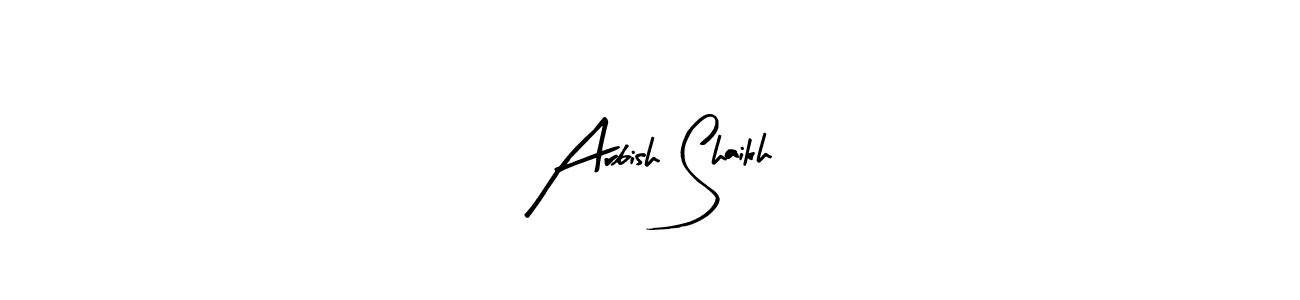 Arty Signature is a professional signature style that is perfect for those who want to add a touch of class to their signature. It is also a great choice for those who want to make their signature more unique. Get Arbish Shaikh name to fancy signature for free. Arbish Shaikh signature style 8 images and pictures png