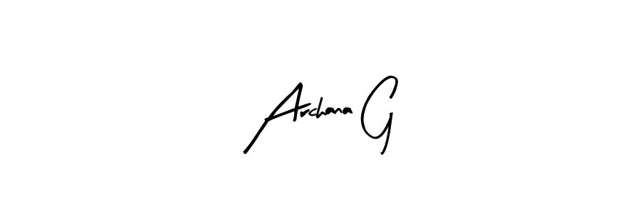 Make a beautiful signature design for name Archana G. With this signature (Arty Signature) style, you can create a handwritten signature for free. Archana G signature style 8 images and pictures png