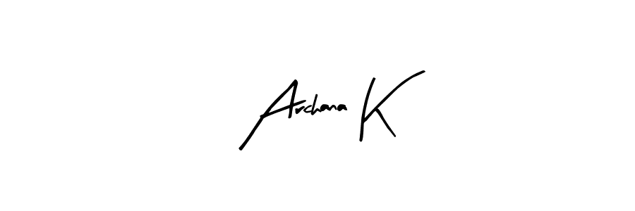 Make a beautiful signature design for name Archana K. With this signature (Arty Signature) style, you can create a handwritten signature for free. Archana K signature style 8 images and pictures png