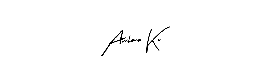 Archana Ku stylish signature style. Best Handwritten Sign (Arty Signature) for my name. Handwritten Signature Collection Ideas for my name Archana Ku. Archana Ku signature style 8 images and pictures png