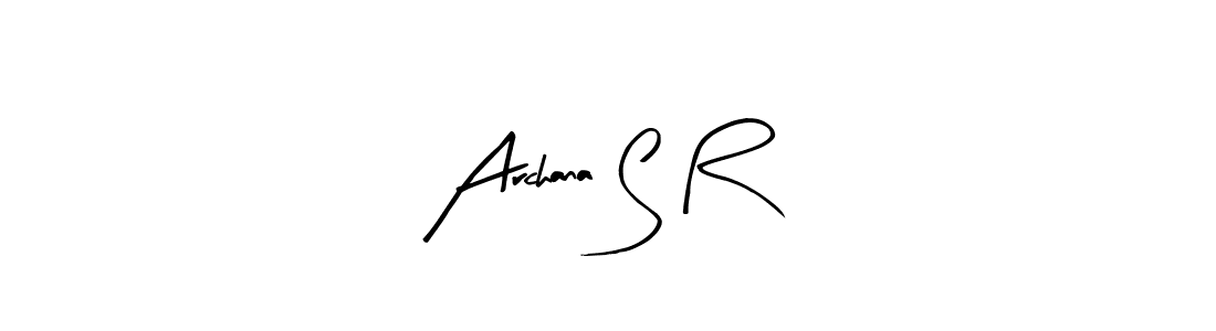 Arty Signature is a professional signature style that is perfect for those who want to add a touch of class to their signature. It is also a great choice for those who want to make their signature more unique. Get Archana S R name to fancy signature for free. Archana S R signature style 8 images and pictures png