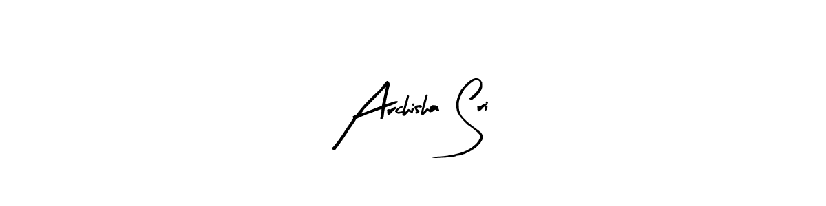 if you are searching for the best signature style for your name Archisha Sri. so please give up your signature search. here we have designed multiple signature styles  using Arty Signature. Archisha Sri signature style 8 images and pictures png