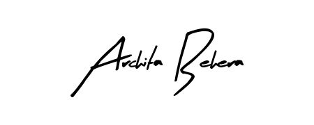 The Arty Signature handwriting style adds charm and authenticity to name Archita Behera. A wonderful choice for personal thank-you notes. Archita Behera signature style 8 images and pictures png