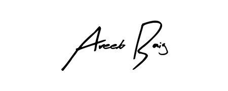 Design your own signature with our free online signature maker. With this signature software, you can create a handwritten (Arty Signature) signature for name Areeb Baig. Areeb Baig signature style 8 images and pictures png