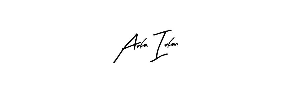 Similarly Arty Signature is the best handwritten signature design. Signature creator online .You can use it as an online autograph creator for name Arfa Irfan. Arfa Irfan signature style 8 images and pictures png