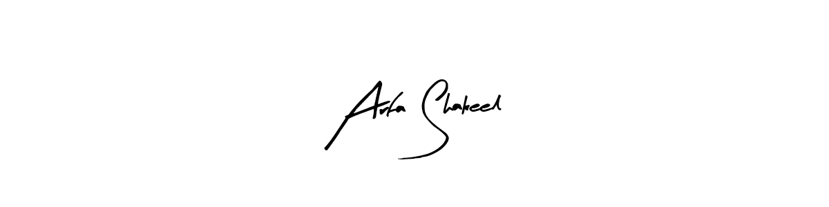 This is the best signature style for the Arfa Shakeel name. Also you like these signature font (Arty Signature). Mix name signature. Arfa Shakeel signature style 8 images and pictures png