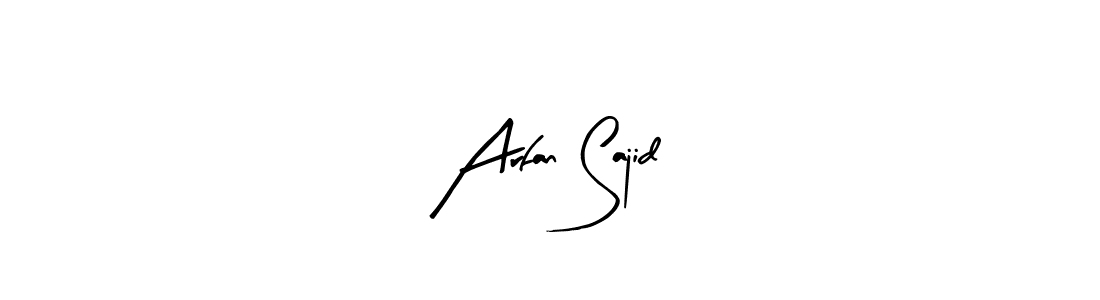 You should practise on your own different ways (Arty Signature) to write your name (Arfan Sajid) in signature. don't let someone else do it for you. Arfan Sajid signature style 8 images and pictures png