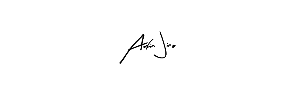 How to make Arfin Jino name signature. Use Arty Signature style for creating short signs online. This is the latest handwritten sign. Arfin Jino signature style 8 images and pictures png