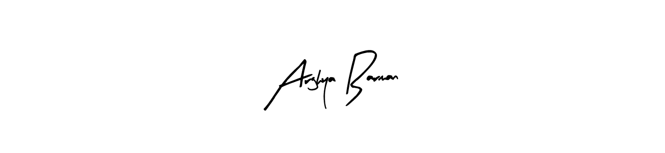 Create a beautiful signature design for name Arghya Barman. With this signature (Arty Signature) fonts, you can make a handwritten signature for free. Arghya Barman signature style 8 images and pictures png