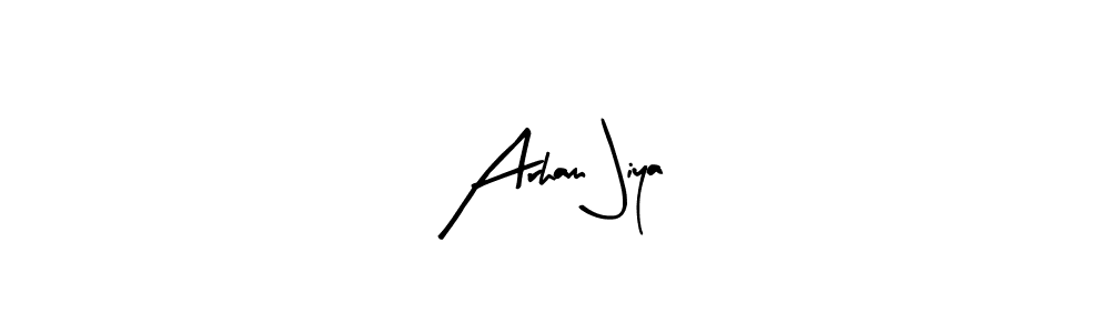 This is the best signature style for the Arham Jiya name. Also you like these signature font (Arty Signature). Mix name signature. Arham Jiya signature style 8 images and pictures png